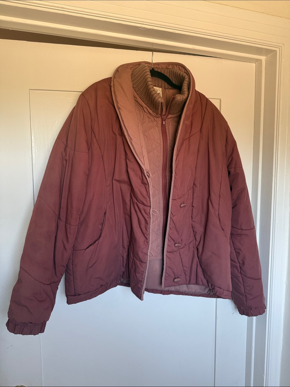 Quilted Jacket in Dusty Rose
